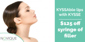 Kyssable lips with kysse may specials | Skin Tightening | Novique Medical Aesthetic | Doylestown, PA
